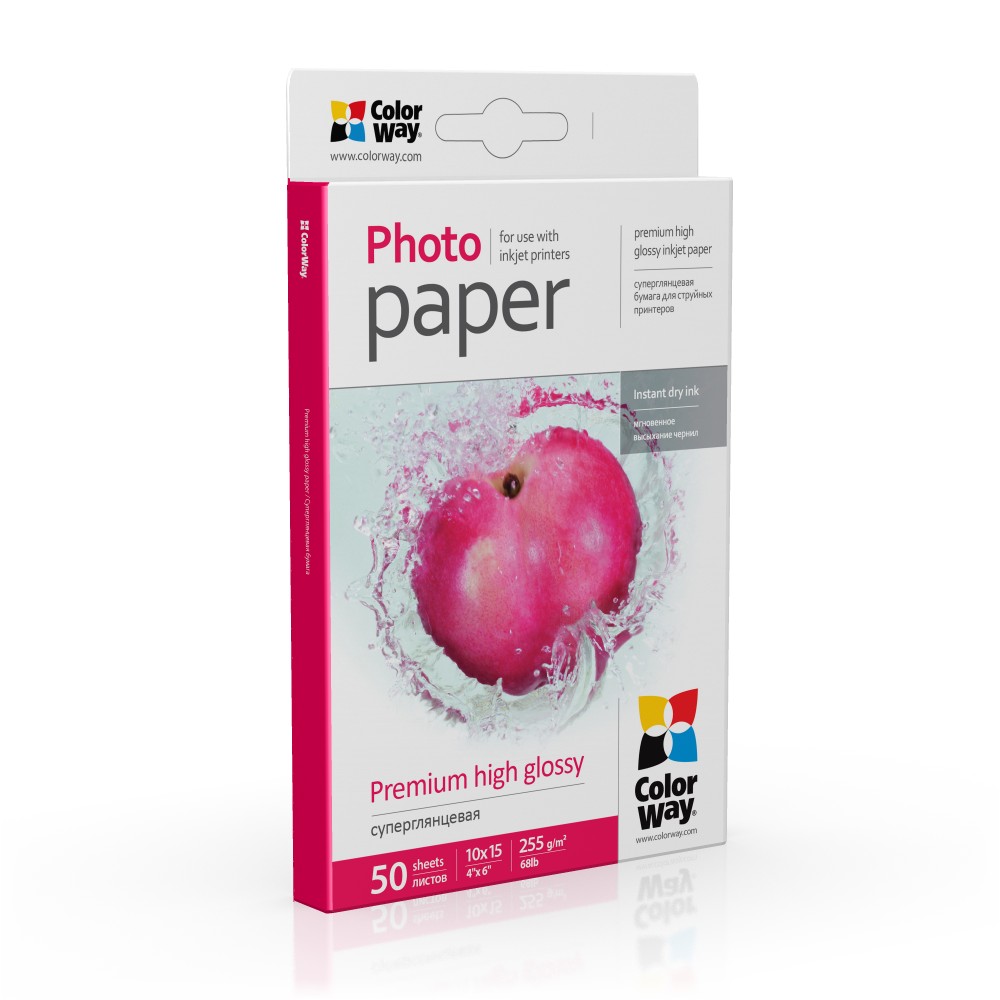 Pilt ColorWay Photo Paper, 50 sheets | 255 g/m² | 10x15 | Premium High Glossy