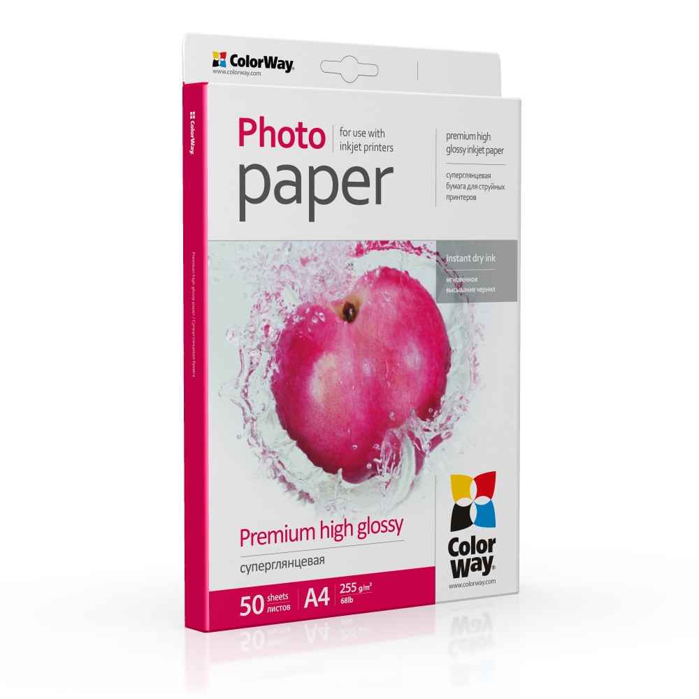 Pilt ColorWay Photo Paper, 50 sheets | 255 g/m² | A4 | Premium High Glossy