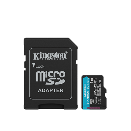 Pilt Kingston Memory card | Canvas Go! Plus | 1000 GB | microSD | Flash memory class Class 10, UHS-I, U3, V30, A2