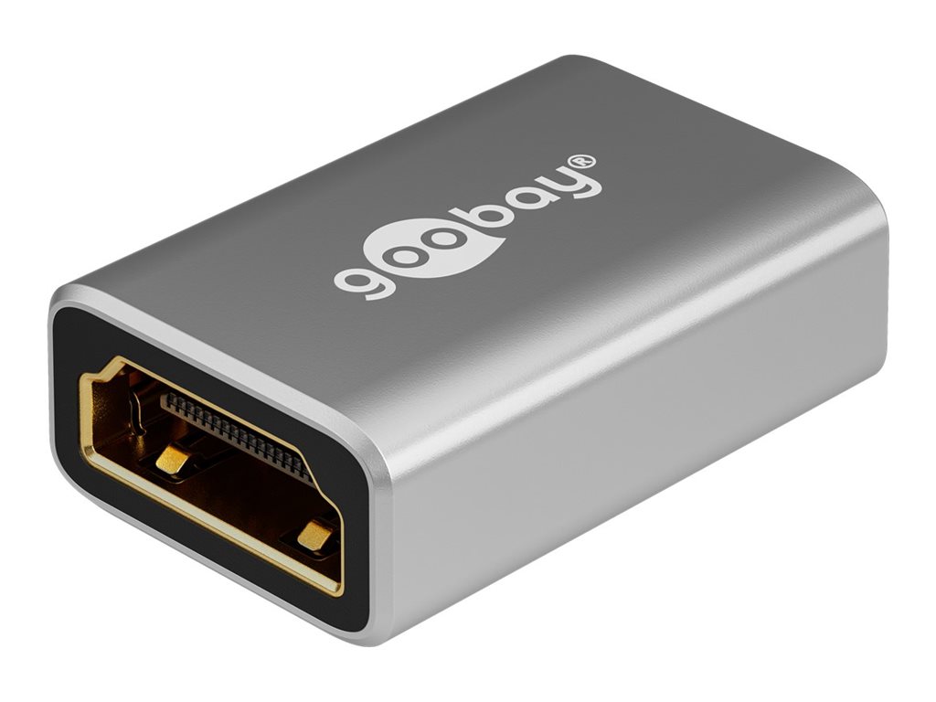 Pilt Goobay 72008 HDMI™ Adapter, Coupling, Gold-Plated, 8K @ 60 Hz, Black, Silver | Goobay