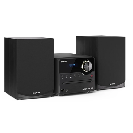 Pilt Sharp XL-B517D(BK) Hi-Fi Micro System, CD/FM/USB/Bluetooth v5.0, Aux-in, 45W, Black | Sharp | Hi-Fi Micro System | XL-B517D(BK) | Black | USB port | AUX in | Bluetooth | CD player | FM radio | Wireless connection