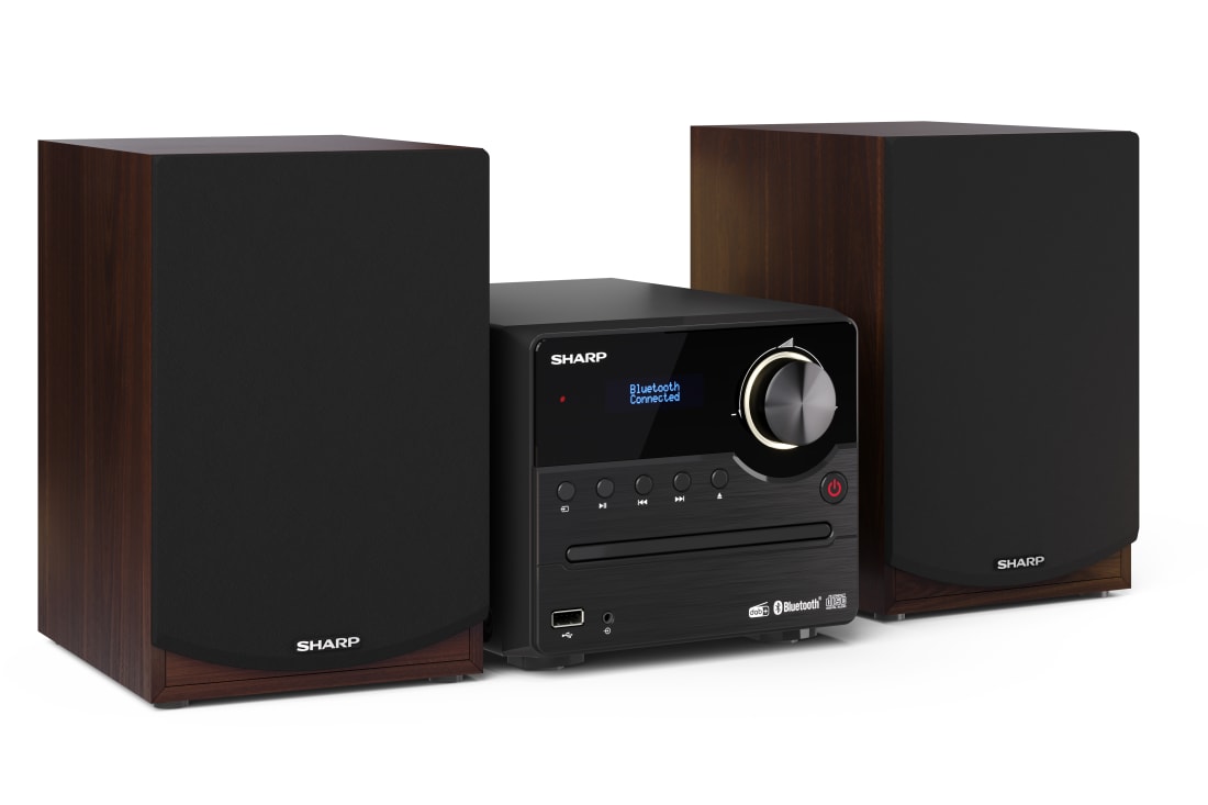 Pilt Sharp | Hi-Fi Micro System | XL-B517D(BR) | Brown | USB port | AUX in | Bluetooth | CD player | FM radio | Wireless connection