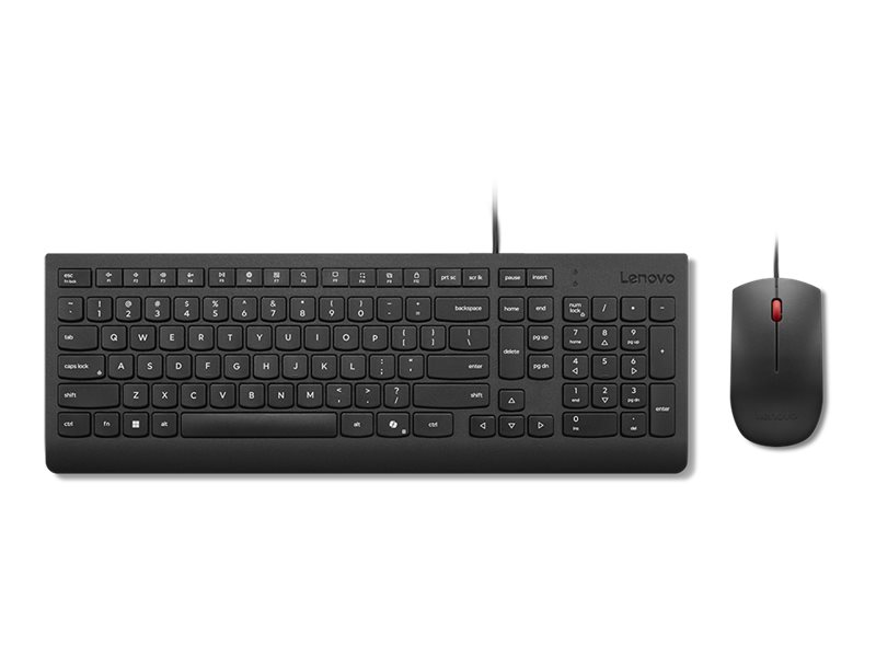 Pilt Lenovo Essential Wired Combo Keyboard and Mouse | Keyboard and Mouse Set | Wired | Mouse included | Estonian | Black