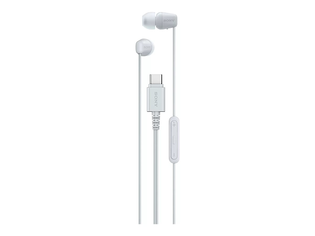 Pilt Sony IER-EX15C USB-C Wired Earbuds with Mic, White | Sony