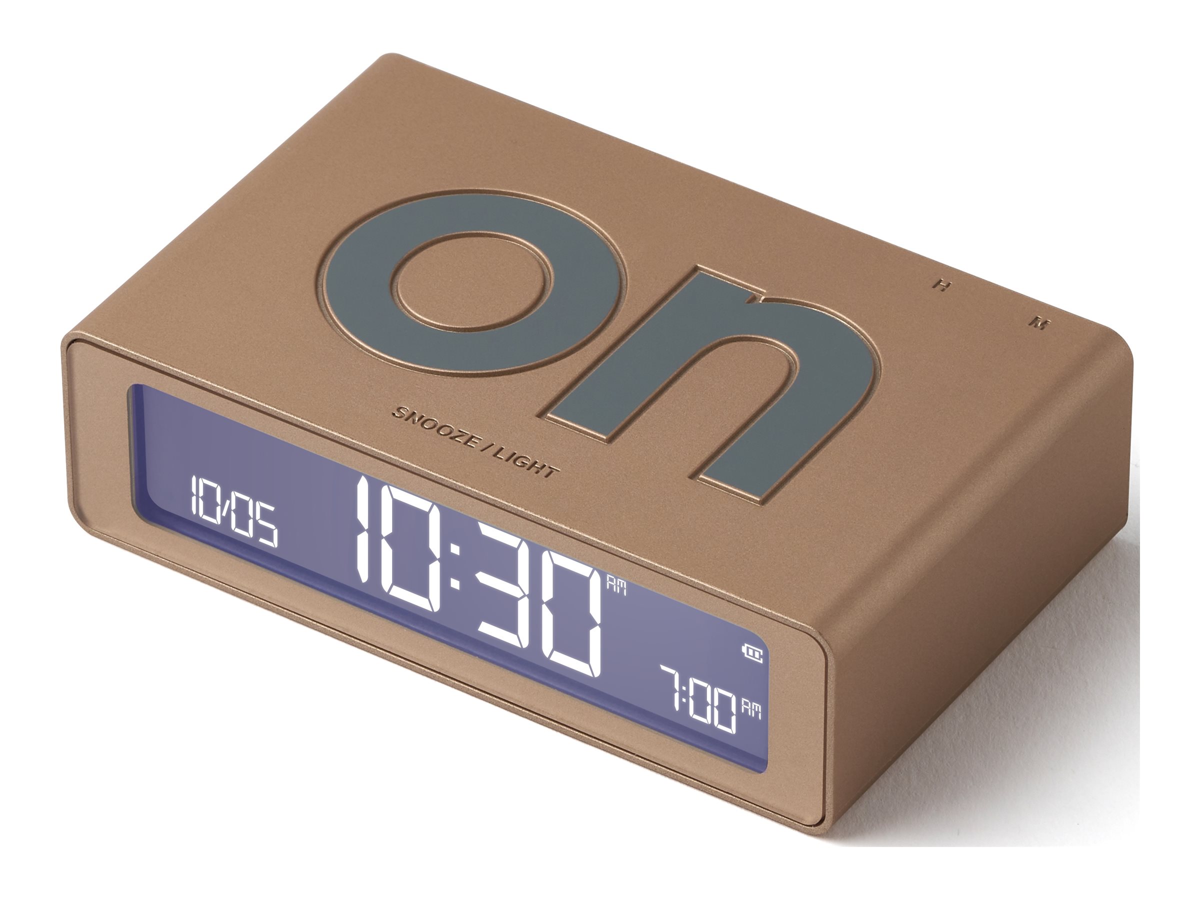 Pilt Lexon Flip Mini Dual-Sided Alarm Clock soft gold LR158D1 | LEXON