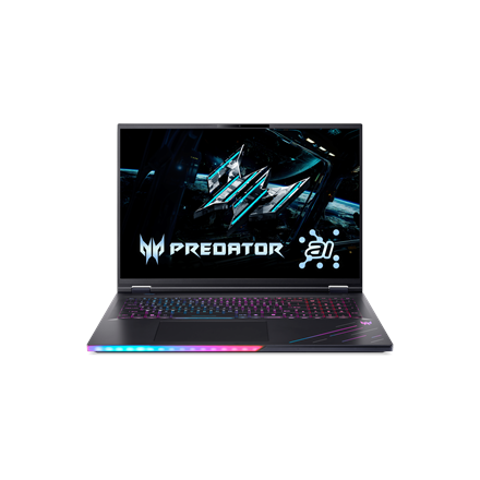 Pilt Acer | Predator Helios 18 AI PH18-73-90S7 | Abyssal Black | 18 " | IPS | WQUXGA | 3840 x 2400 pixels | Intel Core U9 | 275HX | 64 GB | DDR5 | Solid-state drive capacity 2000 GB | NVIDIA GeForce RTX 5090 | GDDR7 | 24 GB | Windows 11 Home | Bluetooth version 5.4 | Keyboard language US international | Keyboard backlit | Warranty 24 month(s)