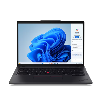 Pilt Lenovo ThinkPad T14 | Black | 14 " | IPS | WUXGA | 1920 x 1200 pixels | Anti-glare | AMD Ryzen 5 PRO | 8540U | 16 GB | SO-DIMM DDR5 | Solid-state drive capacity 512 GB | AMD Radeon 740M Graphics | Windows 11 Pro | 802.11ax | Bluetooth version 5.3 | LTE Upgradable | Keyboard language English | Keyboard backlit | Warranty 36 month(s) | Battery warranty 12 month(s)
