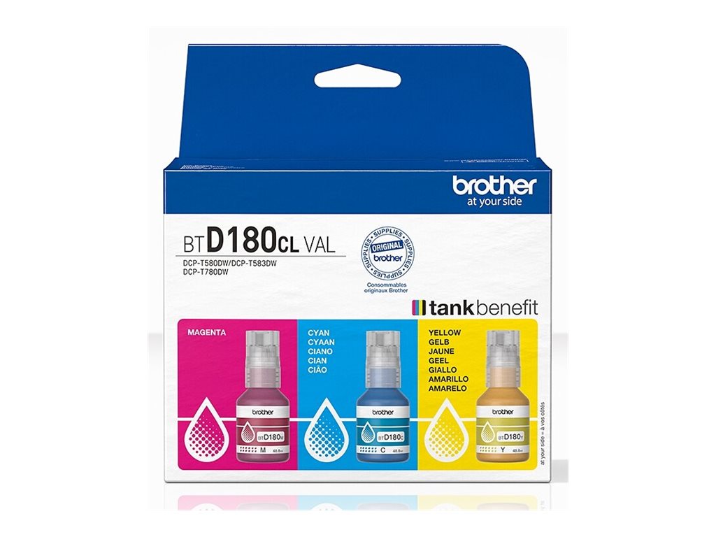 Pilt Brother BTD180CL | Ink refill | Yellow, Cyan, Magenta