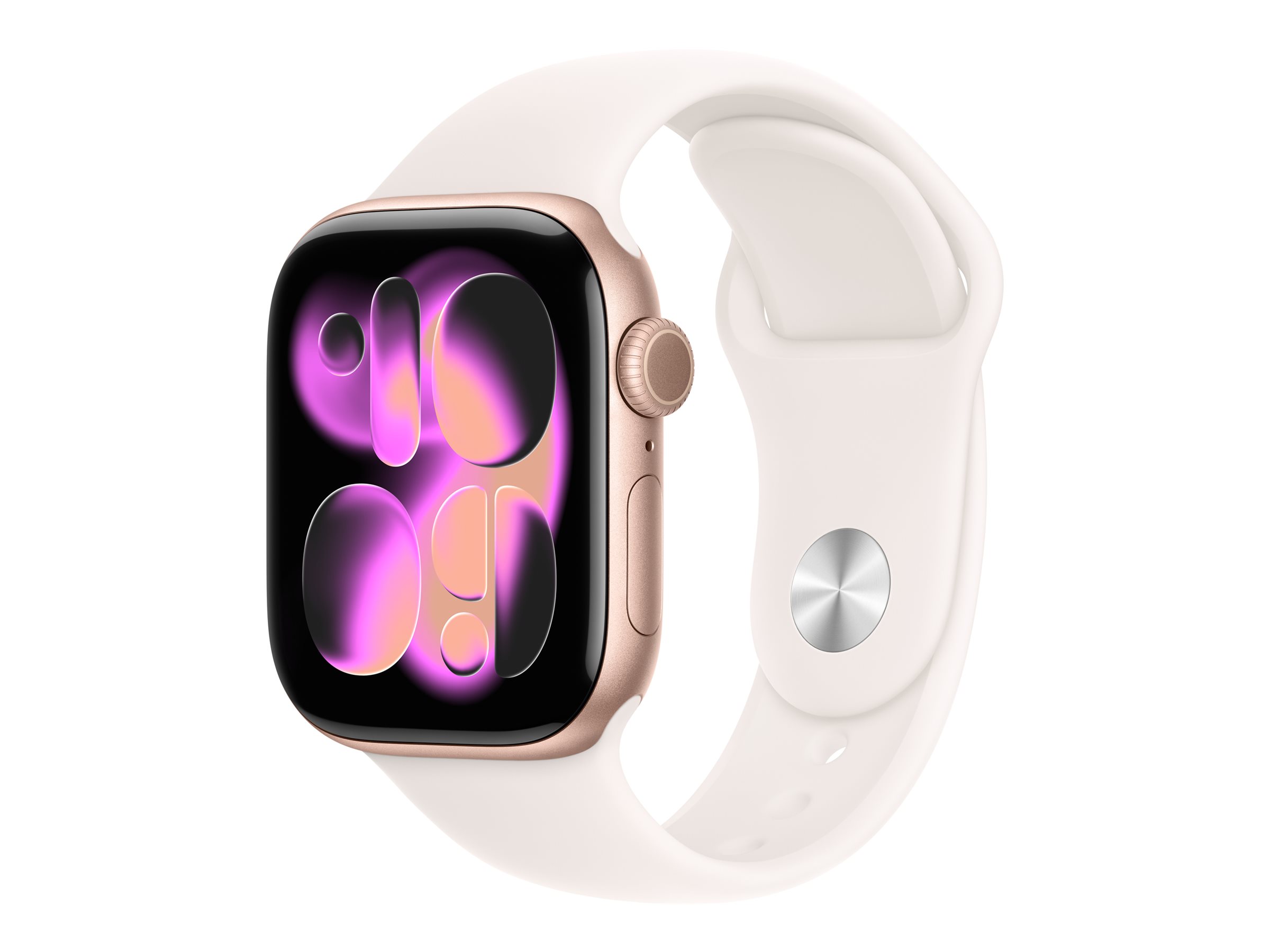 Pilt Apple Watch Series 11 GPS + Cellular 42mm Rose Gold Aluminium Case with Light Blush Sport Band - M/L | Apple