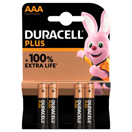 Pilt Duracell | AAA | Alkaline | 4 pc(s) | Plus MN2400