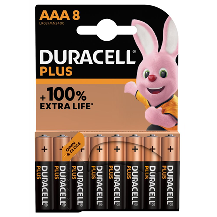 Pilt Duracell | AAA | Alkaline | 8 pc(s) | Plus MN2400