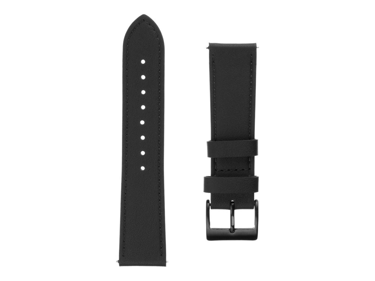 Pilt Fixed | Leather Strap with Quick Release 22mm for Smartwatch | Black