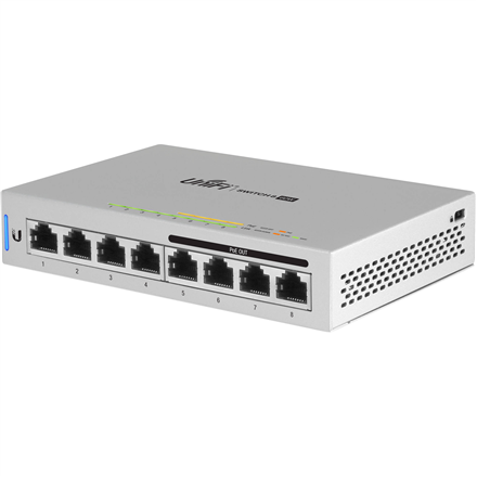 Pilt Ubiquiti | Switch | Unifi US-8-60W | Web managed | Desktop | 1 Gbps (RJ-45) ports quantity 8 | SFP ports quantity | PoE ports quantity 8 | PoE/Poe+ ports quantity 8 | Power supply type internal 60W | 12 month(s)