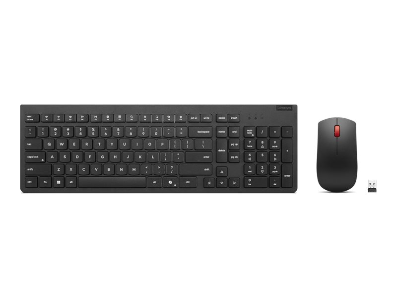 Pilt Lenovo Essential Wireless Combo Keyboard & Mouse Gen2 | Keyboard and Mouse Set | Wireless | Mouse included | Nordic | Black