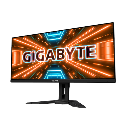 Pilt Gigabyte | Gaming Monitor | M34WQ-EK | 34 " | IPS | WQHD | 3440 x 1440 | 21:9 | Warranty  month(s) | 1 ms | 400 cd/m² | HDMI ports quantity 2 | 144 Hz