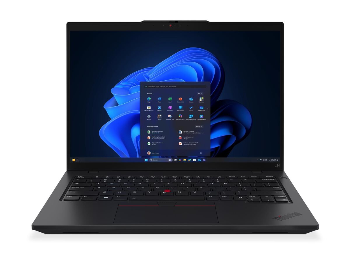 Pilt Lenovo ThinkPad L14 G6 AMD | Black | 14 " | IPS | WUXGA | 1920 x 1200 pixels | Anti-glare | AMD Ryzen AI 7 PRO | 350 | 32 GB | SO-DIMM DDR5 | Solid-state drive capacity 1000 GB | AMD Radeon 860M Graphics | Windows 11 Pro | 802.11be | Bluetooth version 5.4 | LTE Upgradable | Keyboard language Nordic | Keyboard backlit | Warranty 36 month(s) | Battery warranty 12 month(s)