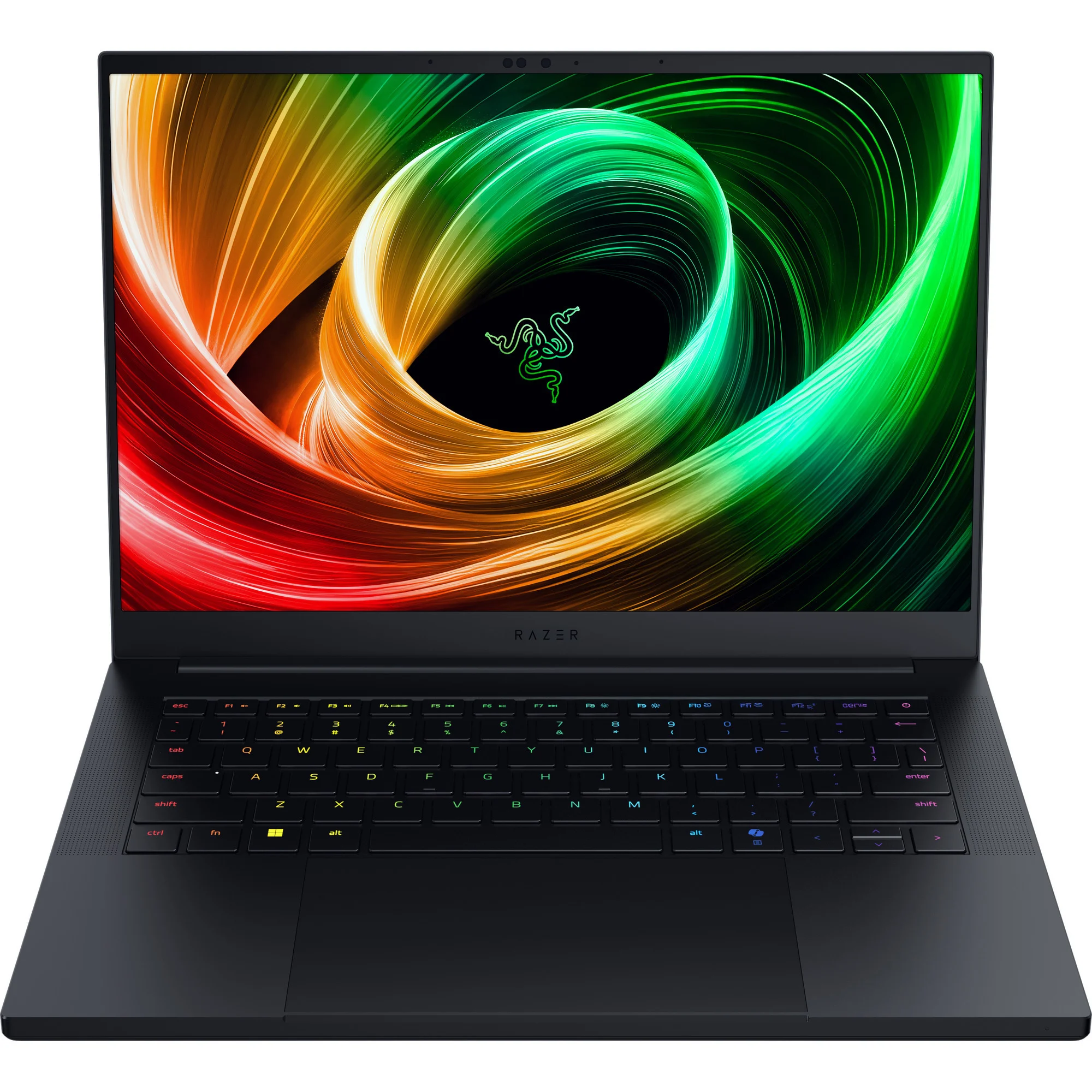 Pilt Razer Blade 14 | Black | 14 " | OLED | QHD+ | 2880 x 1800 pixels | 120 Hz | AMD Ryzen AI 9 | 365 | 64 GB | LPDDR5X | Solid-state drive capacity 2000 GB | GeForce RTX 5070 | GDDR7 | 8 GB | Windows 11 Home | 802.11be | Bluetooth version 5.4 | Keyboard language English | Keyboard backlit | Warranty 24 month(s)