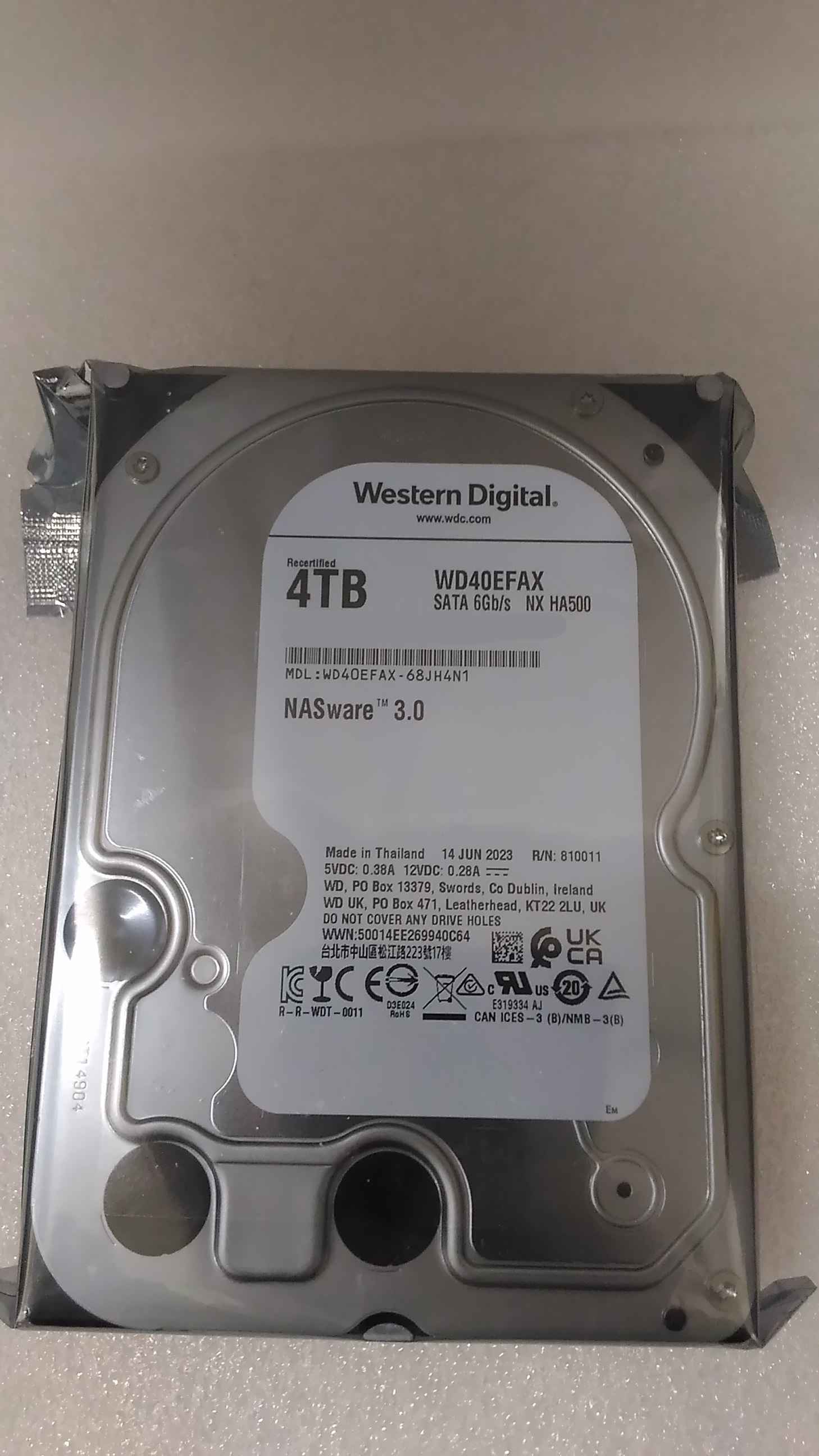 Pilt SALE OUT. Western Digital Red WD40EFAX 4TB 3.5"  SATAIII 6 Gb/s | Western Digital | REFURBISHED
