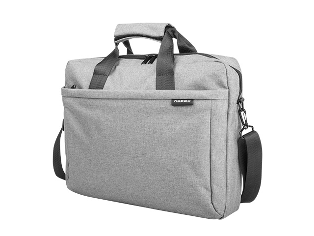 Pilt Natec Laptop Bag, Mustela, 15.6", Grey Natec | Fits up to size 15.6 " | Mustela | Toploading laptop case | Grey | Shoulder strap