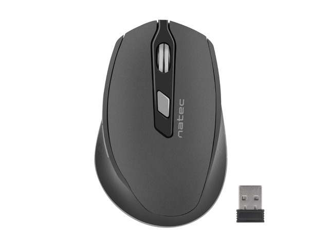 Pilt Natec Mouse, Siskin, Silent, Wireless, 2400 DPI, Optical, Black-Grey Natec | Mouse | Optical | Wireless | Black/Grey | Siskin