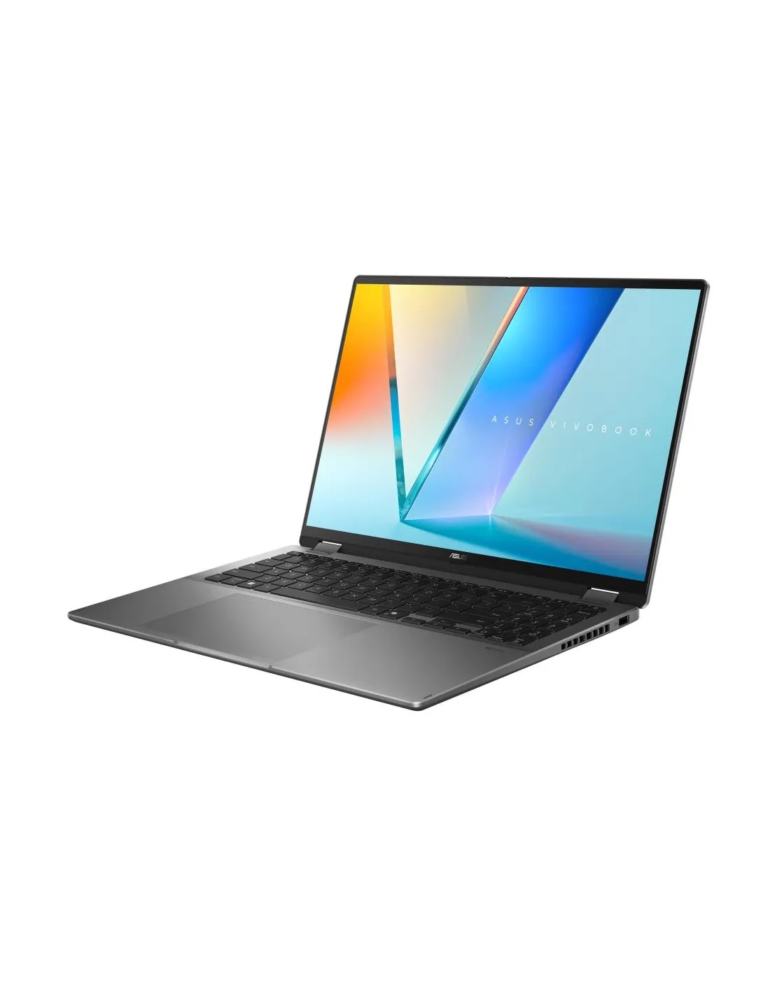 Pilt Asus Vivobook 16 Flip TP3607SH-RJ013W | Matte Gray | 16 " | OLED | Touchscreen | 3K | 2880 x 1800 pixels | Glossy | Intel Core Ultra 7 | 258V | 32 GB | LPDDR5X | Solid-state drive capacity 1000 GB | Intel Arc Graphics | Windows 11 Home | 802.11be | Bluetooth version 5.4 | Keyboard language English | Keyboard backlit | Warranty 24 month(s)