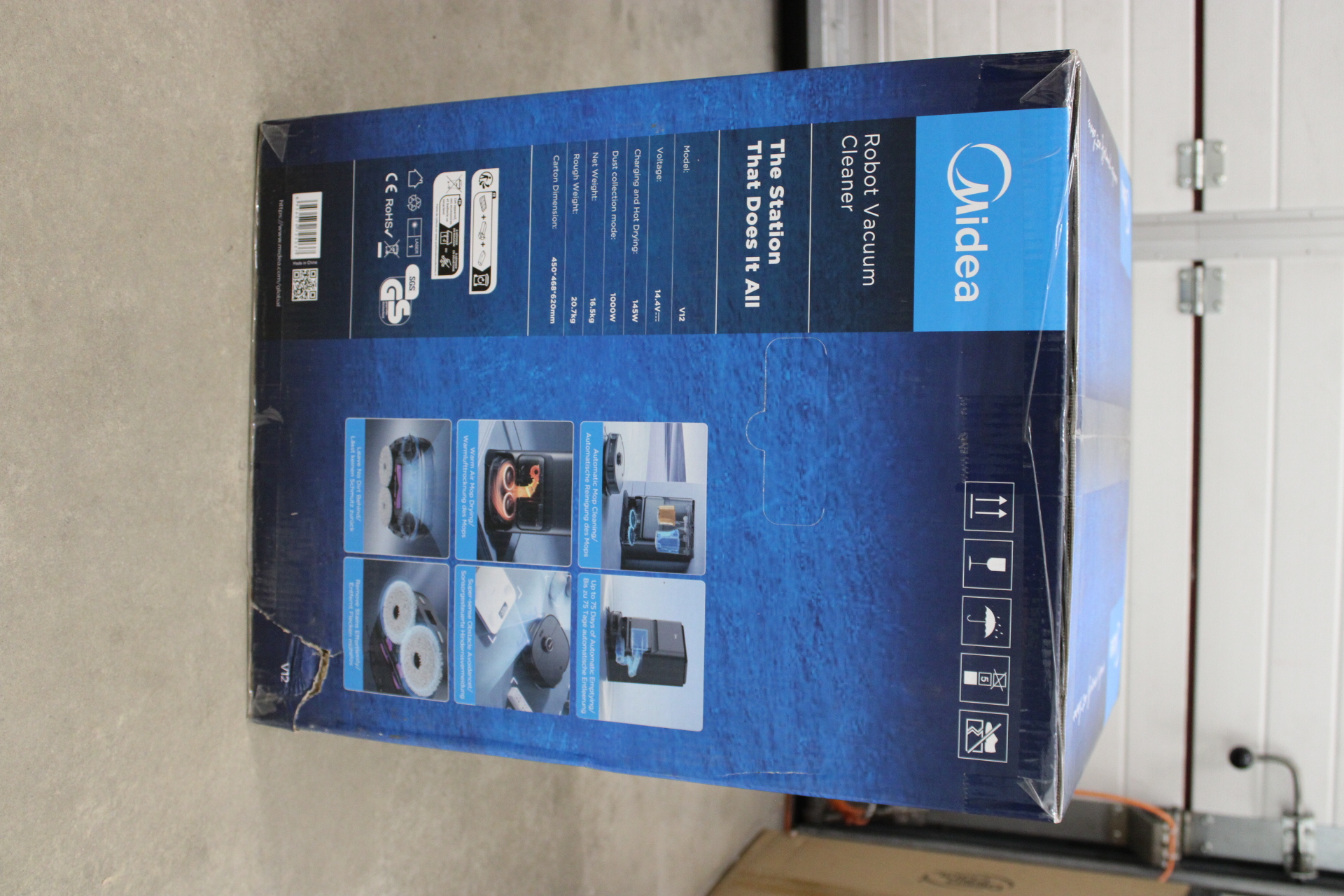 Pilt SALE OUT. Midea V12 Robot Vacuum Cleaner, White | Midea | Robot Vacuum Cleaner | V12 | Wet&Dry | 5200 mAh | Dust capacity 3 L | 5000 Pa | White | Battery warranty 20 month(s) | DAMAGED PACKAGING