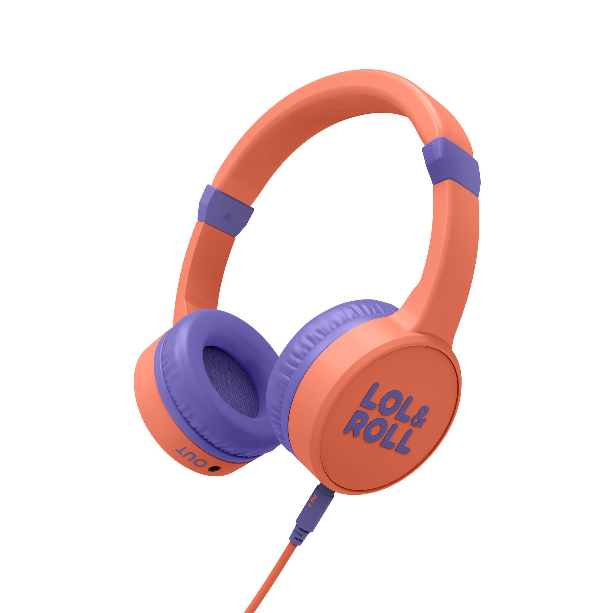 Pilt Energy Sistem Lol&Roll Pop Kids Headphones Orange (Music Share, Detachable Cable, 85 dB Volume Limit, Microphone) | Energy Sistem | Headphones | Lol&Roll Pop Kids | Wired | On-Ear