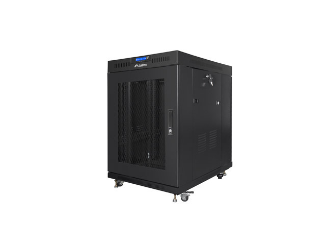 Pilt Lanberg | Rack cabinet 19" free-standing 15U/800x1000 (flat pack) with mesh door, LCD | FF01-8015-23BL | Black