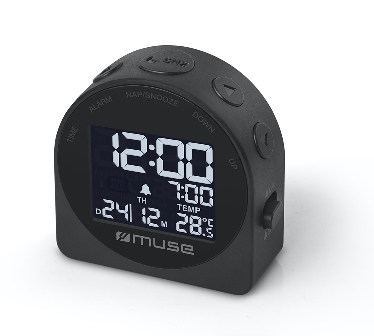 Pilt Muse | M-09C | Portable Travelling Alarm Clock | Black