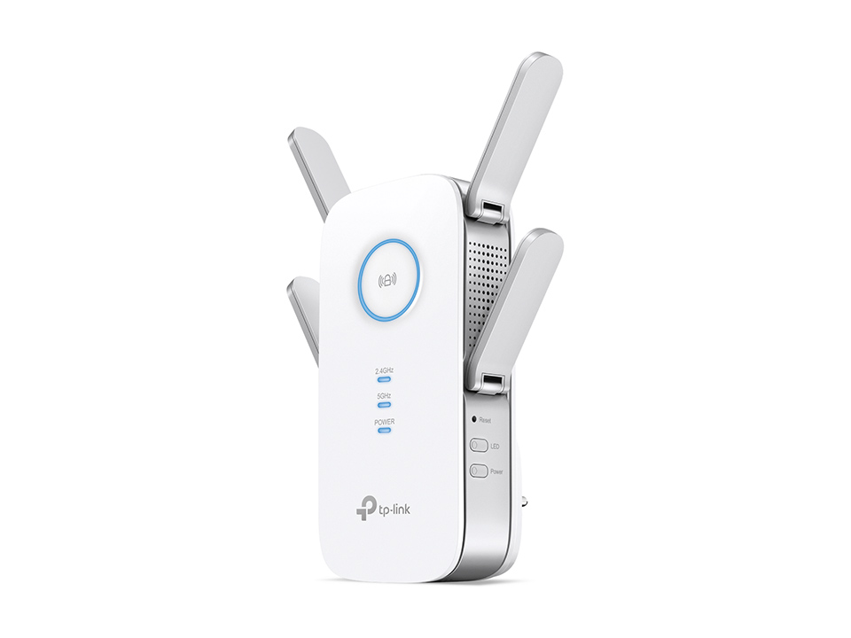 Pilt TP-LINK | RE650 | AC2600 Wi-Fi Range Extender | 802.11ac | 2.4GHz/5GHz | 800+1733 Mbit/s | 10/100/1000 Mbit/s | Ethernet LAN (RJ-45) ports 1 | MU-MiMO Yes | no PoE | Antenna type 4xExternal | No