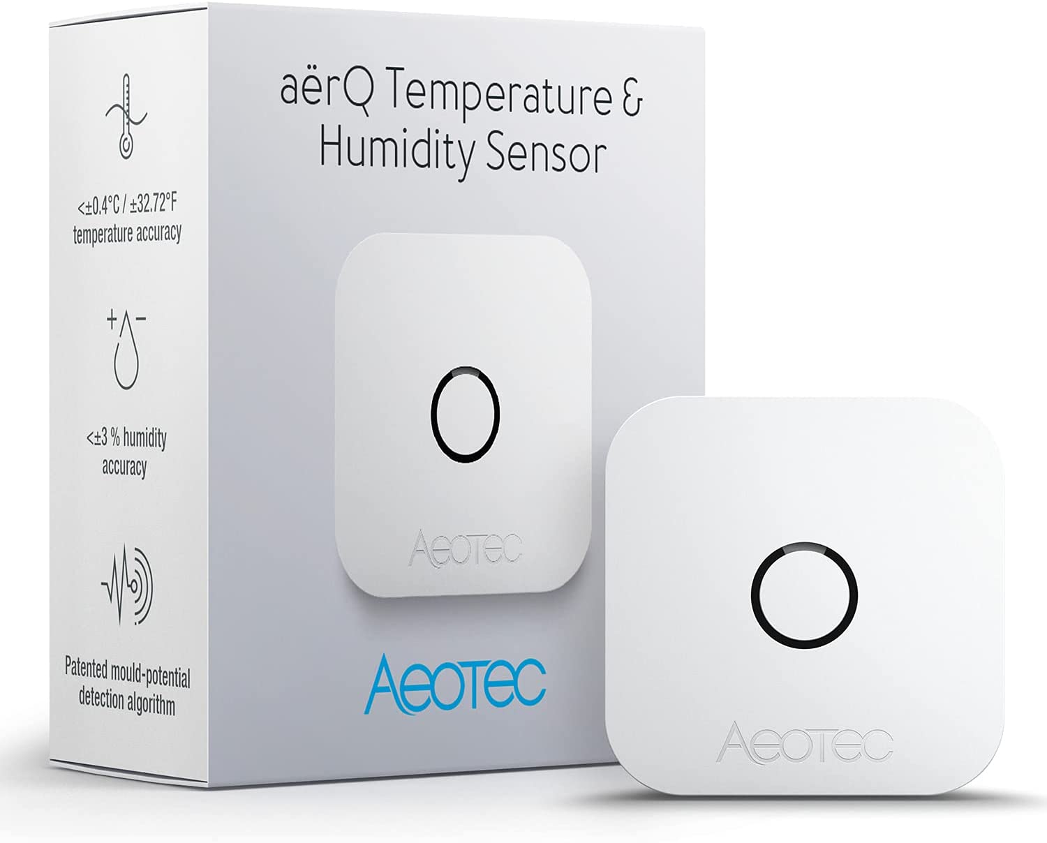 Pilt Aeotec aërQ Temperature & Humidity Sensor, Z-Wave Plus | AEOTEC | aërQ | Temperature and  Humidity Sensor