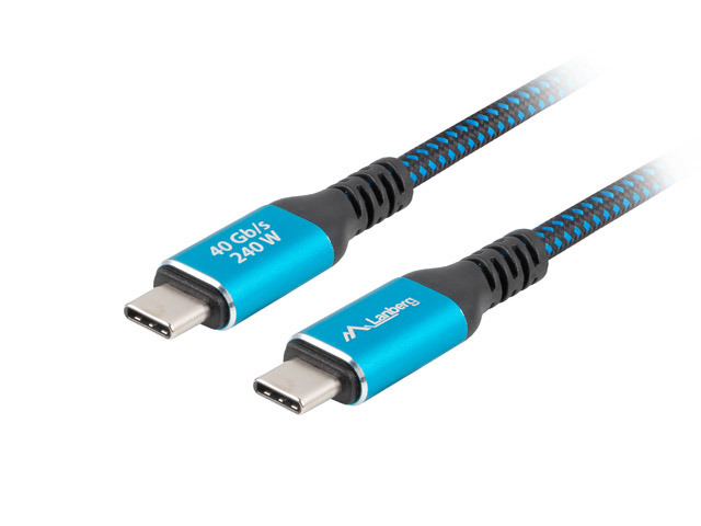 Pilt Lanberg USB-C M/M 4.0 CABLE 240W 8K 60HZ | CA-CMCM-44CU-0005-BK