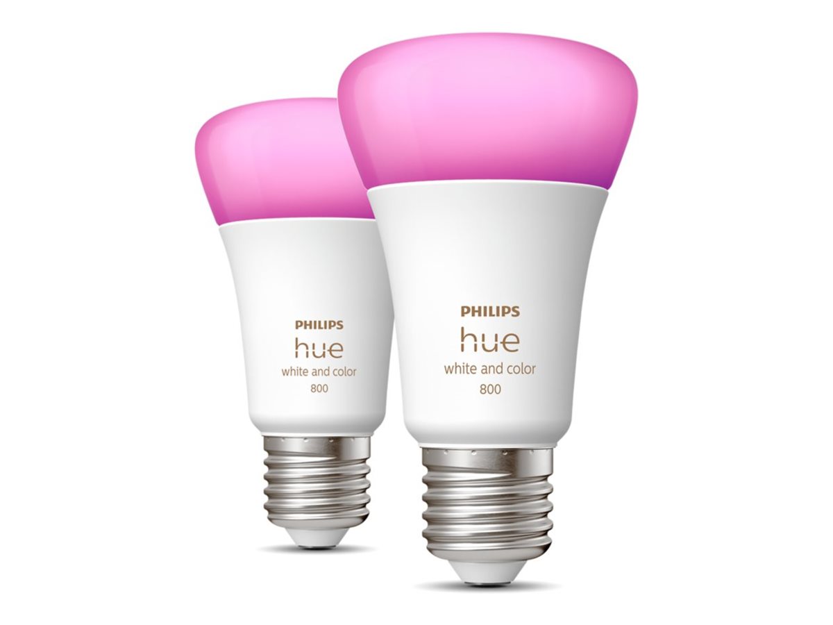 Pilt Philips Hue WCA 6,5W A60 E27 2pcs pack | Philips Hue | Hue WCA 6.5W A60 E27, 2pcs pack | E27 | 6.5 W | RGBW 2000-6500K | Bluetooth and Zigbee