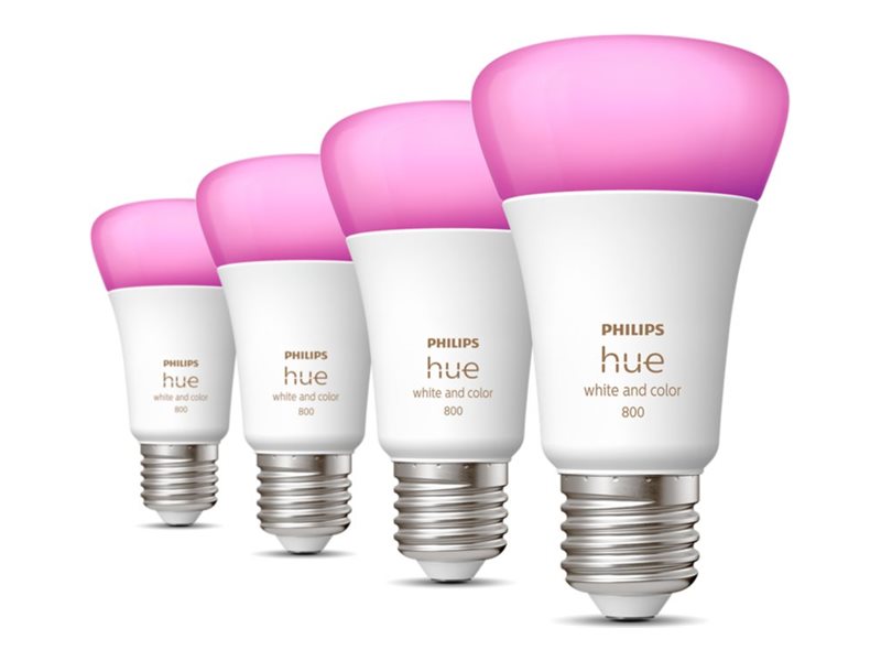 Pilt Hue WCA 6.5W A60 E27, 4pcs pack | E27 | 6.5 W | RGBW 2000-6500K | Bluetooth and Zigbee