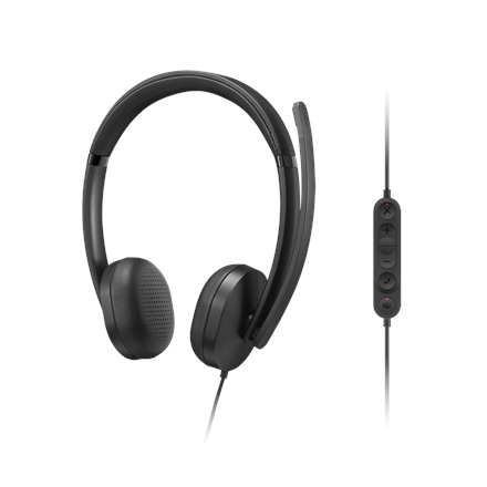 Pilt Lenovo Wired VoIP Headset 5000 (Teams) | Built-in microphone | USB Type-A, USB Type-C | Black