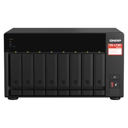 Pilt QNAP | 8-Bay QTS and QuTS hero NAS | TS-873A-8G | Up to 8 HDD/SSD Hot-Swap | AMD Ryzen | Ryzen V1500B Quad-Core | Processor frequency 2.2 GHz | 8 GB | DDR4