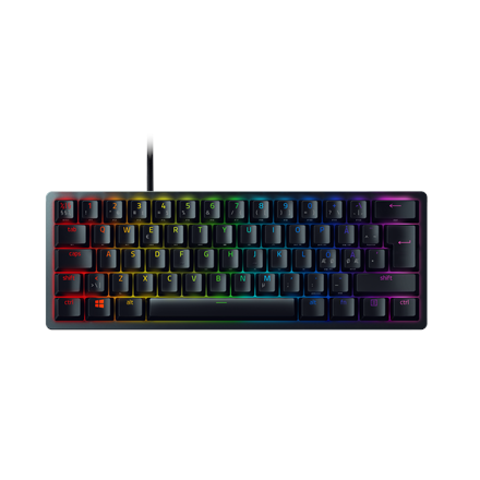 Pilt Razer | Optical Gaming Keyboard | Huntsman Mini 60% | Gaming keyboard | RGB LED light | NORD | Wired | Black | USB-C | Analog Switch