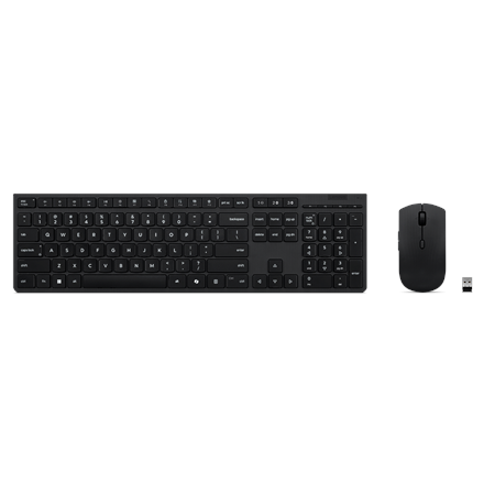 Pilt Lenovo Professional Wireless Rechargeable Combo Keyboard and Mouse | Keyboard and Mouse Set | Wireless | Mouse included | Russian/Cyrillic | Bluetooth | Grey