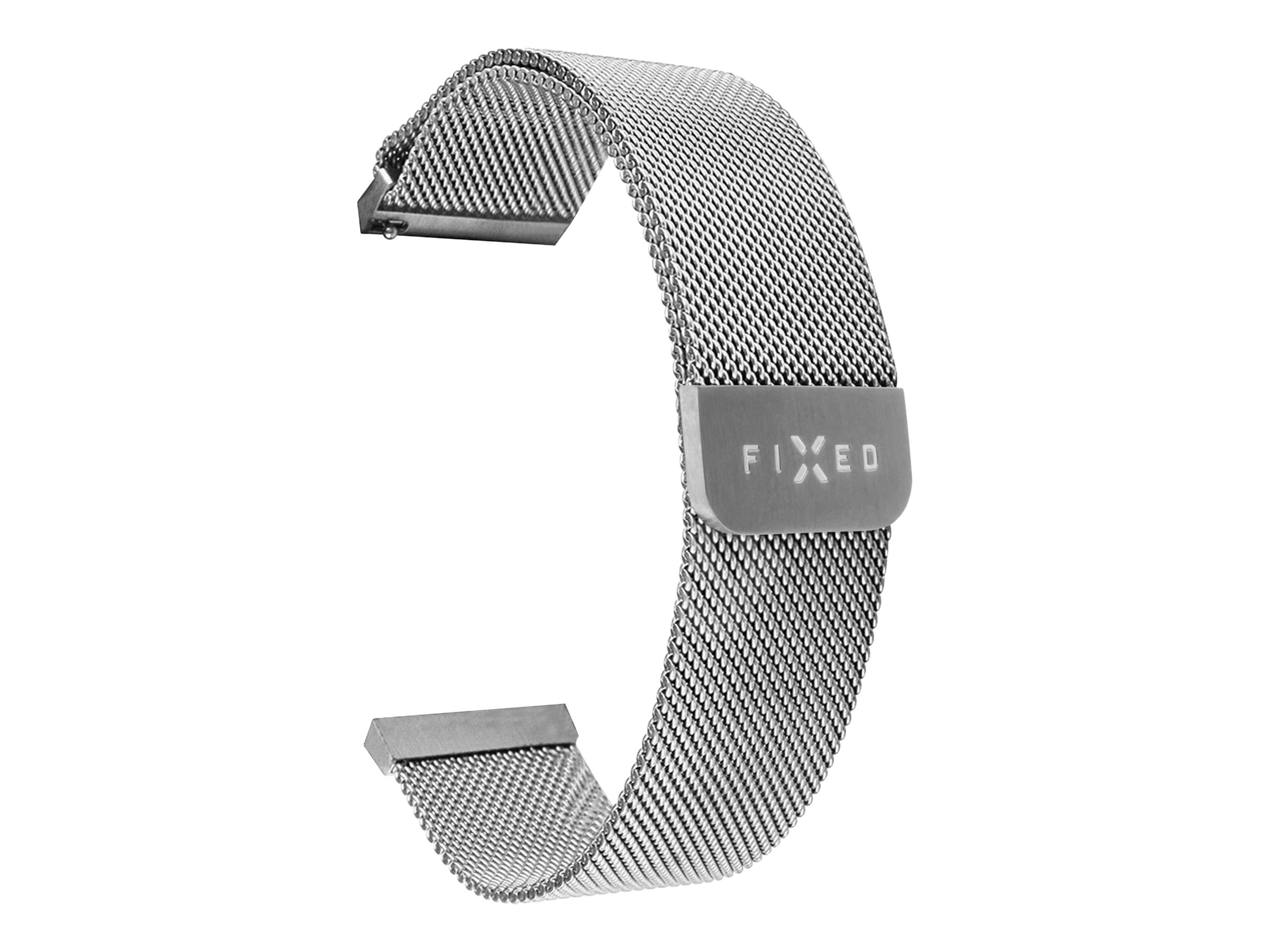 Pilt Fixed | Mesh Strap with Quick Release 20mm for Smartwatch | Silver