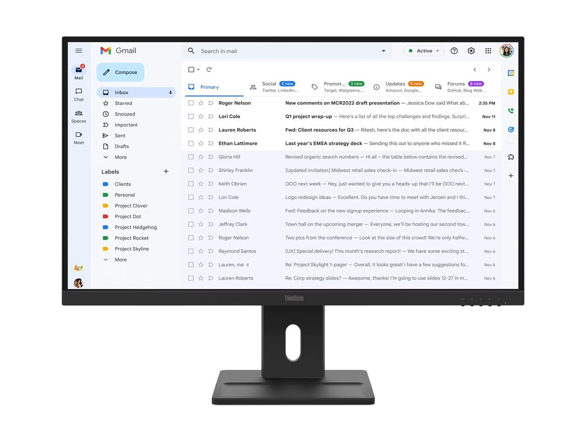 Pilt Lenovo | ThinkVision E27-40 | 27 " | IPS | 16:9 | 100 Hz | 4 ms | 1920 x 1080 pixels | 300 cd/m² | HDMI ports quantity 1 | Warranty 36 month(s)