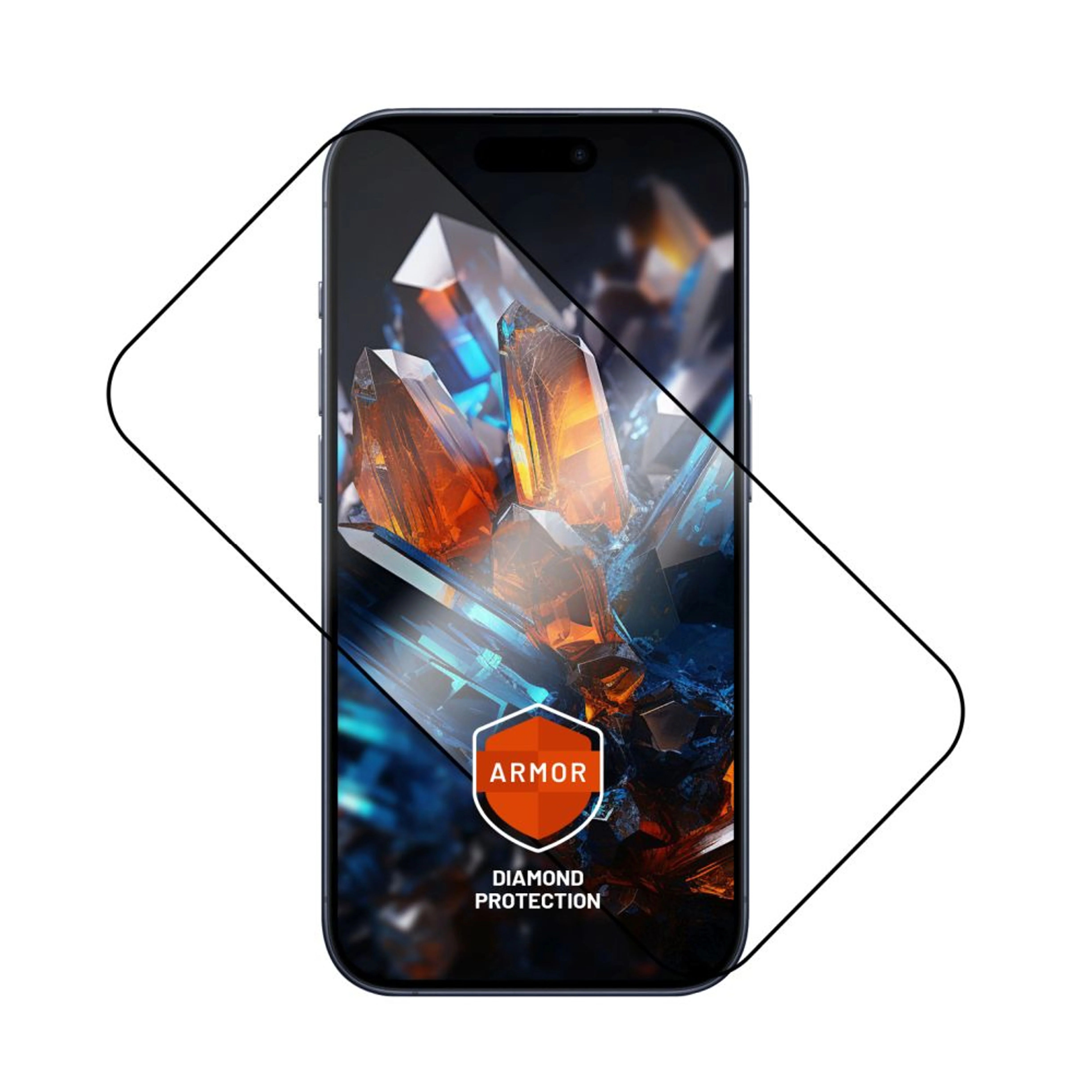 Pilt Fixed Screen protector | Apple | iPhone 17 Pro | Tempered glass | Black | Armor with Anti-dust applicator and AR layer