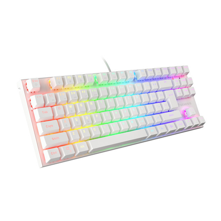 Pilt Genesis | THOR 303 TKL | Gaming keyboard | RGB LED light | US | White | Wired | 1.8 m | Brown Switch