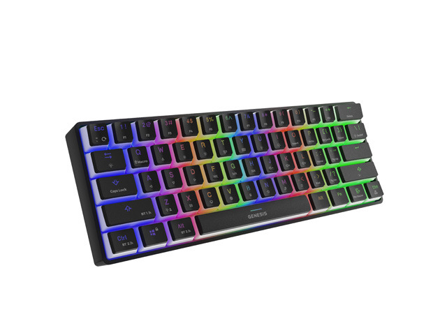 Pilt Genesis | THOR 660 RGB | Gaming keyboard | RGB LED light | US | Black | Wireless/Wired | 1.5 m | Gateron Red Switch | Wireless connection