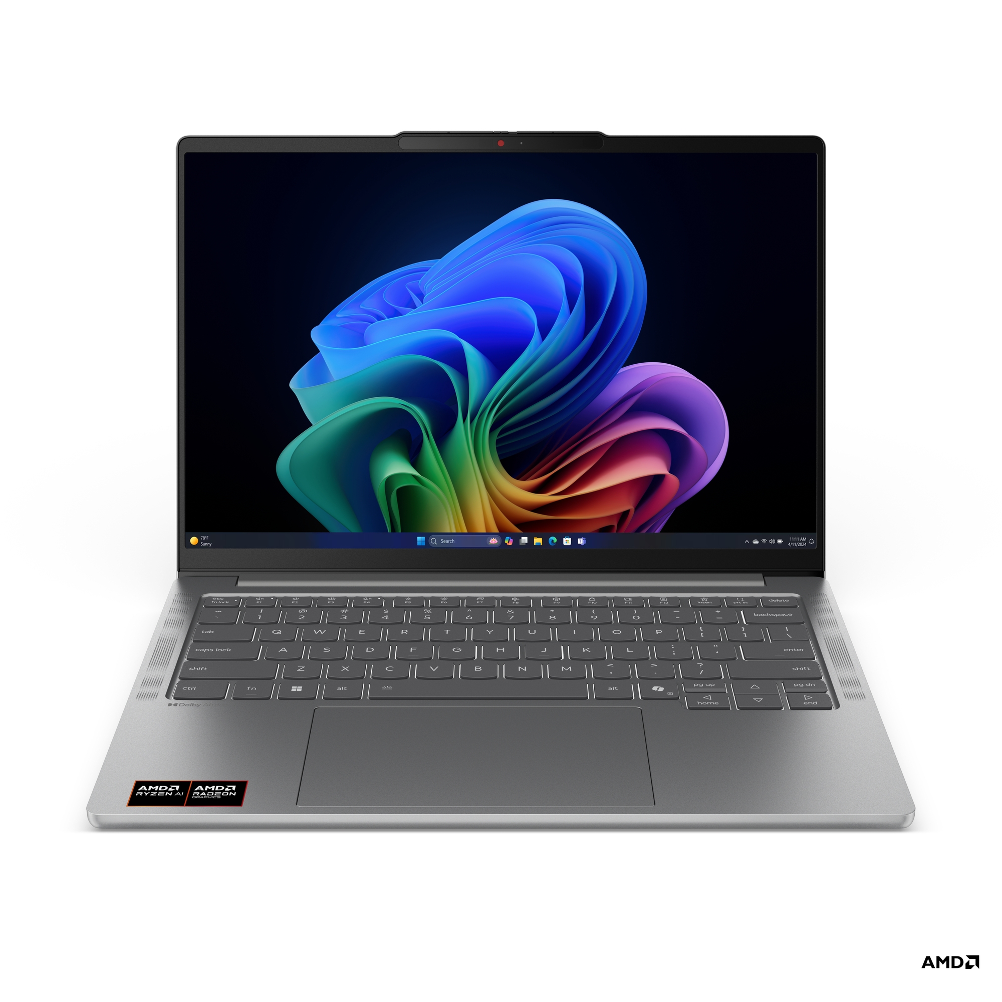 Pilt Lenovo IdeaPad Pro 5 14AKP10 | Luna Grey | 14 " | OLED | 2.8K | 2880 x 1800 pixels | Glossy | AMD Ryzen AI 5 | 340 | 24 GB | Soldered LPDDR5x | Solid-state drive capacity 512 GB | AMD Radeon 840M Graphics | Windows 11 Home | 802.11ax | Bluetooth version 5.3 | Keyboard language Nordic | Keyboard backlit | Warranty 24 month(s) | Battery warranty 12 month(s)