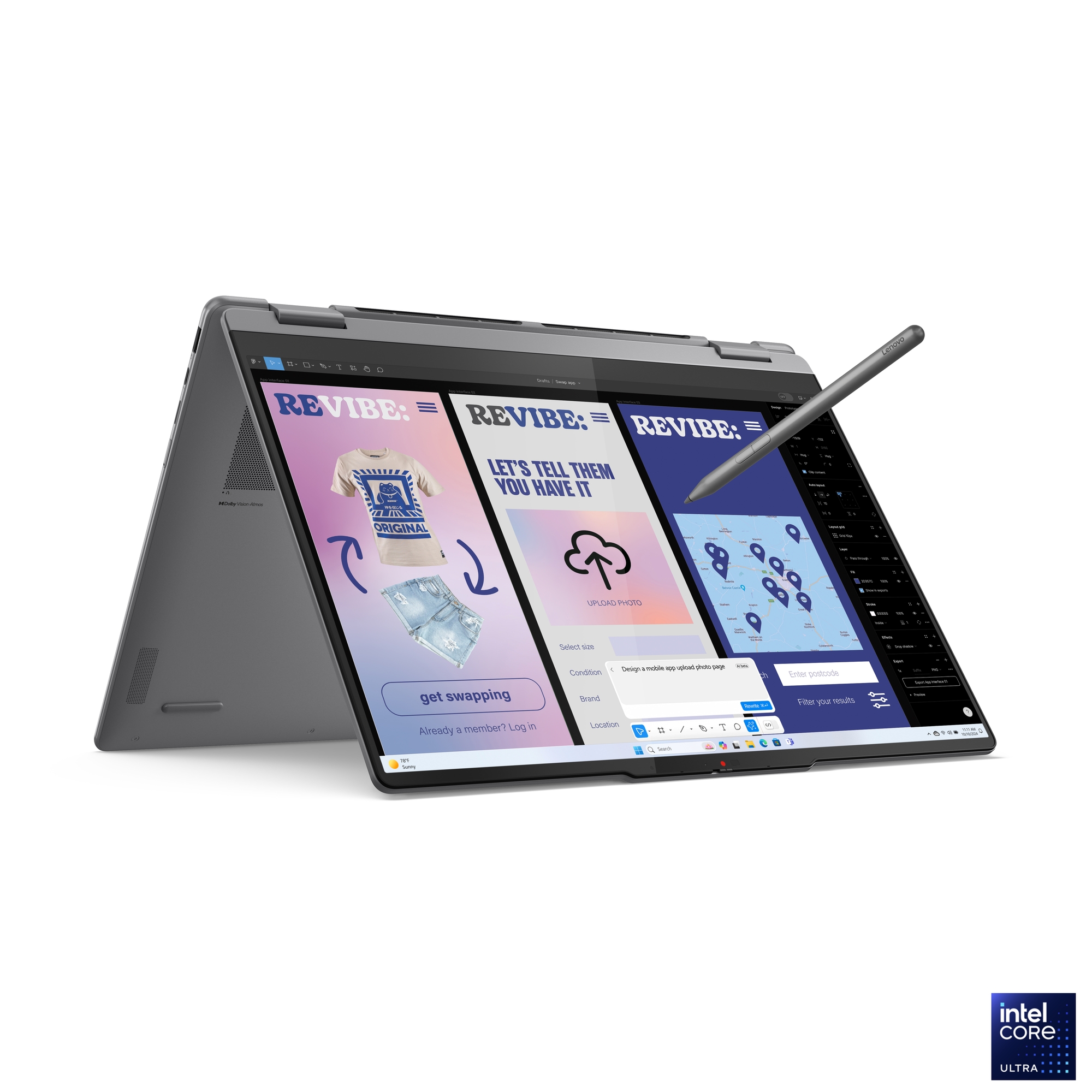 Pilt Lenovo Yoga 7 2-in-1 16ILL10 | Luna Grey | 16 " | OLED | Touchscreen | 2.8K WQXGA+ | 2880 x 1800 pixels | Intel Core Ultra 7 | 258V | 32 GB | Soldered LPDDR5x | Solid-state drive capacity 1000 GB | Intel Arc Graphics 140V | Windows 11 Home | 802.11be | Bluetooth version 5.4 | Keyboard language Nordic | Keyboard backlit | Warranty 24 month(s) | Battery warranty 12 month(s)