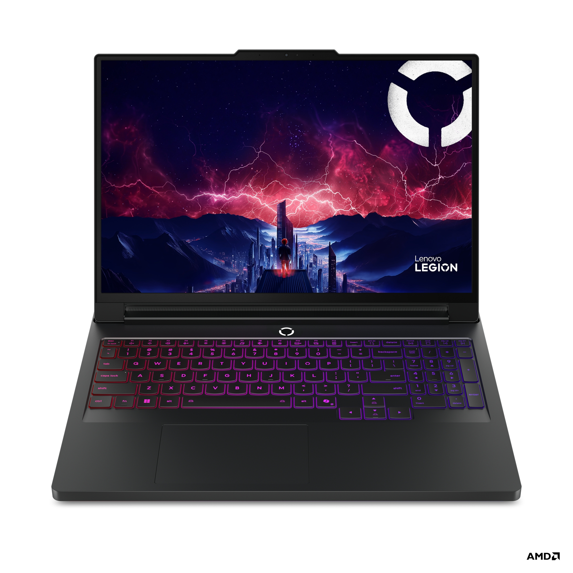 Pilt Lenovo Legion Pro 7 16AFR10H | Eclipse Black | 16 " | OLED | WQXGA | 2560 x 1600 pixels | Glossy | AMD Ryzen 9 | 9955HX | 32 GB | SO-DIMM DDR5 | Solid-state drive capacity 1000 GB | NVIDIA GeForce RTX 5070 Ti | GDDR7 | 12 GB | Windows 11 Home | 802.11be | Bluetooth version 5.4 | Keyboard language Nordic | Keyboard backlit | Warranty 24 month(s) | Battery warranty 12 month(s)