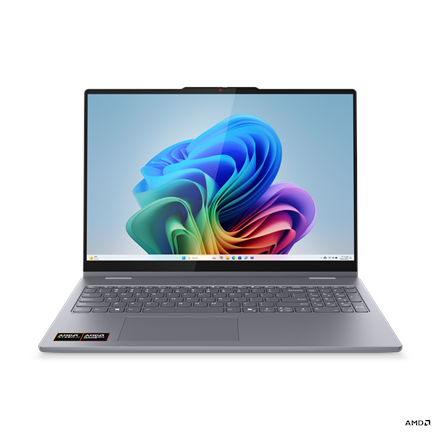 Pilt Lenovo IdeaPad 5 2-in-1 16AKP10 | Luna Grey | 16 " | IPS | Touchscreen | WUXGA | 1920 x 1200 pixels | Glossy | AMD Ryzen AI 5 | 340 | 16 GB | Soldered LPDDR5x | Solid-state drive capacity 512 GB | AMD Radeon 840M Graphics | Windows 11 Home | 802.11ax | Bluetooth version 5.3 | Keyboard language Nordic | Keyboard backlit | Warranty 24 month(s) | Battery warranty 12 month(s)