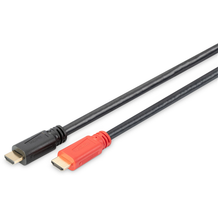 Pilt Digitus | Black/Red | HDMI Male (type A) | HDMI Male (type A) | High Speed HDMI Cable with Signal Amplifier | HDMI to HDMI | 10 m