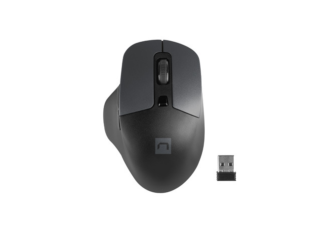 Pilt Natec Mouse, BlackBird 2, Silent, Wireless, 1600 DPI, Optical, Black | Natec | Mouse | Optical | Wireless | Black/Gray | BlackBird 2