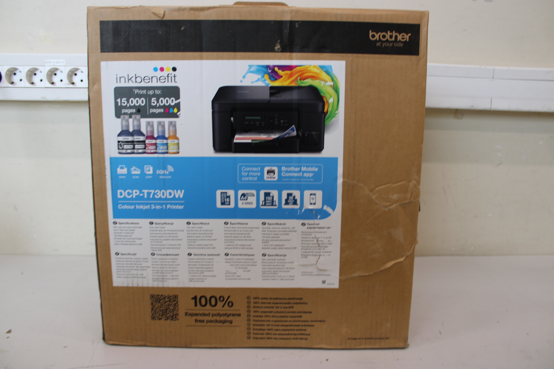 Pilt SALE OUT. Brother DCP-T730DW 3-in-1 Wireless Inkjet Printer | Brother DCP-T730DW | Inkjet | Colour | A4 | Wi-Fi | Black | DAMAGED PACKAGING
